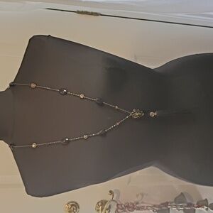 Chic Silver And BlackTone Chain Necklace